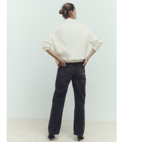 Zara LONG BOMBER JACKET WITH PATCH POCKETS Size M - Picture 3 of 7